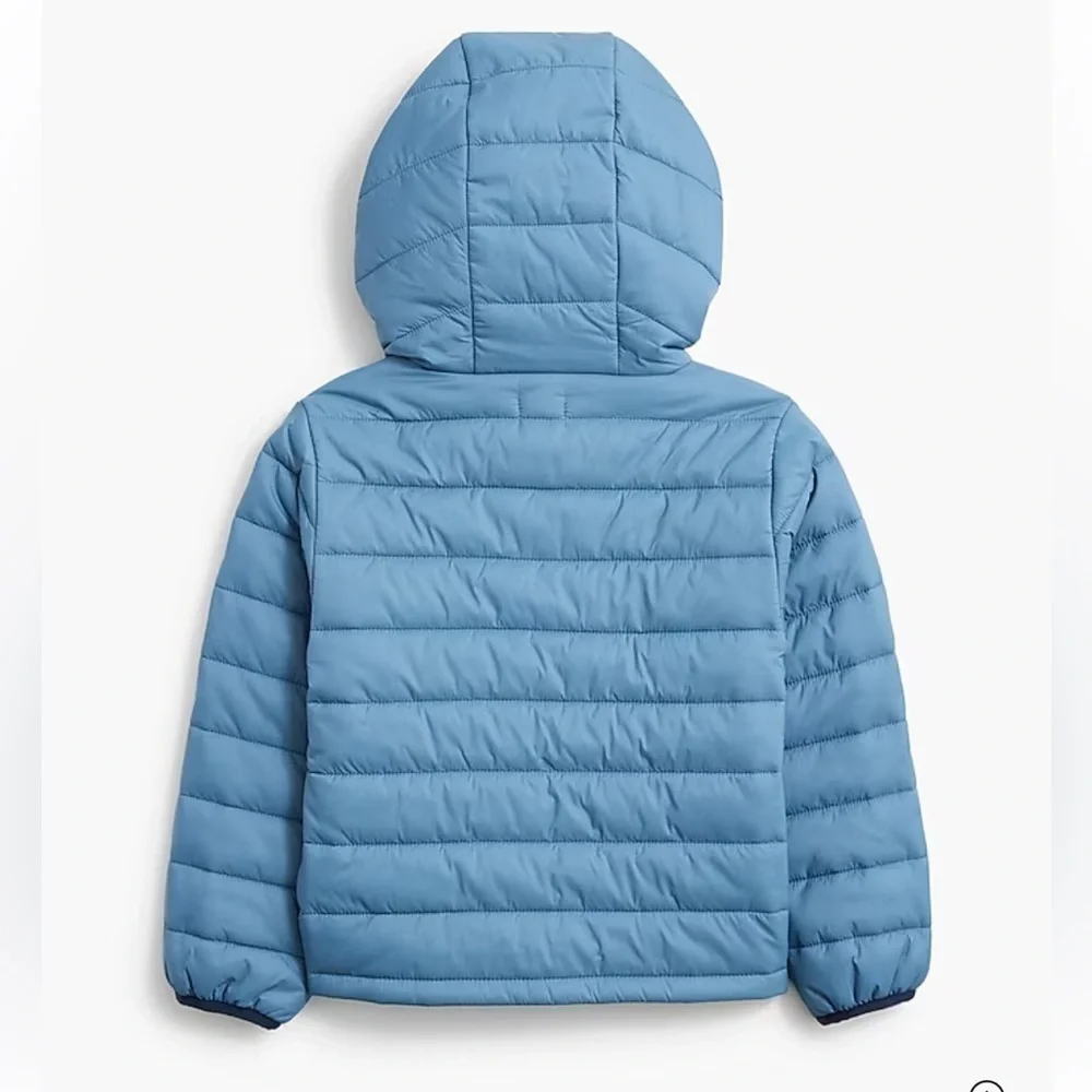 J crew Icelandic blue Kids' lightweight packable puffer jacket